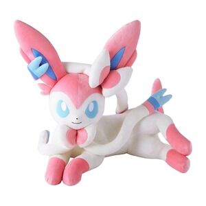 Pokemon Center Life Size Sylveon Jumbo Plush Doll Lying Down 31.5in NEW IN HAND
